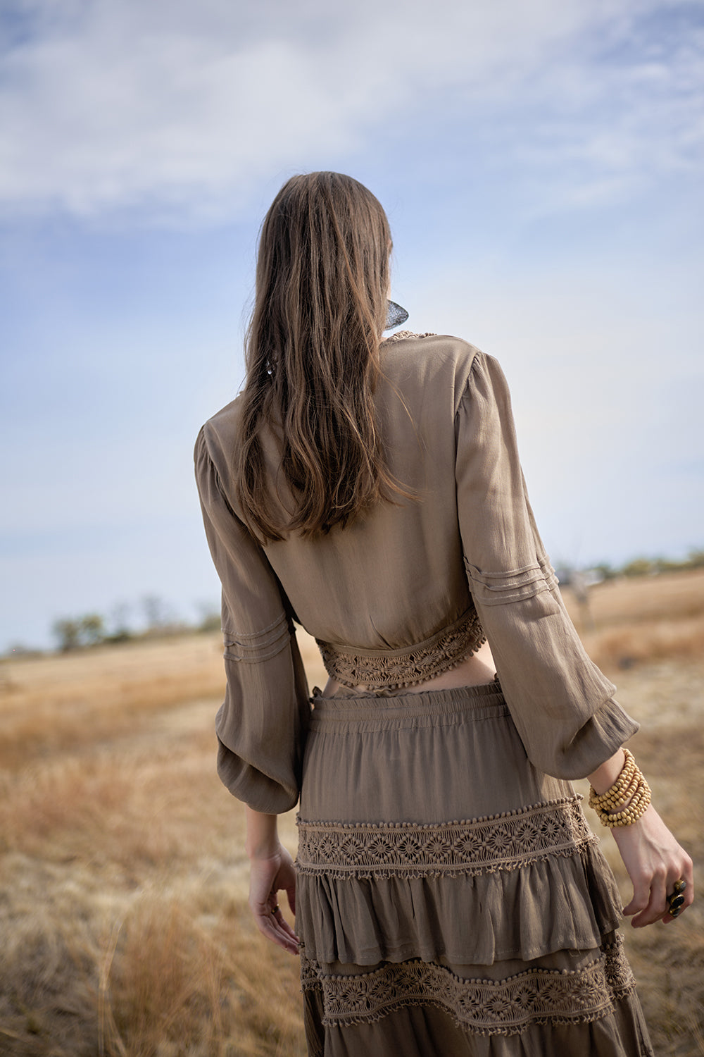 Camille Mini Skirt - Desert Sand - The Fields of Gold by Tulle and Batiste