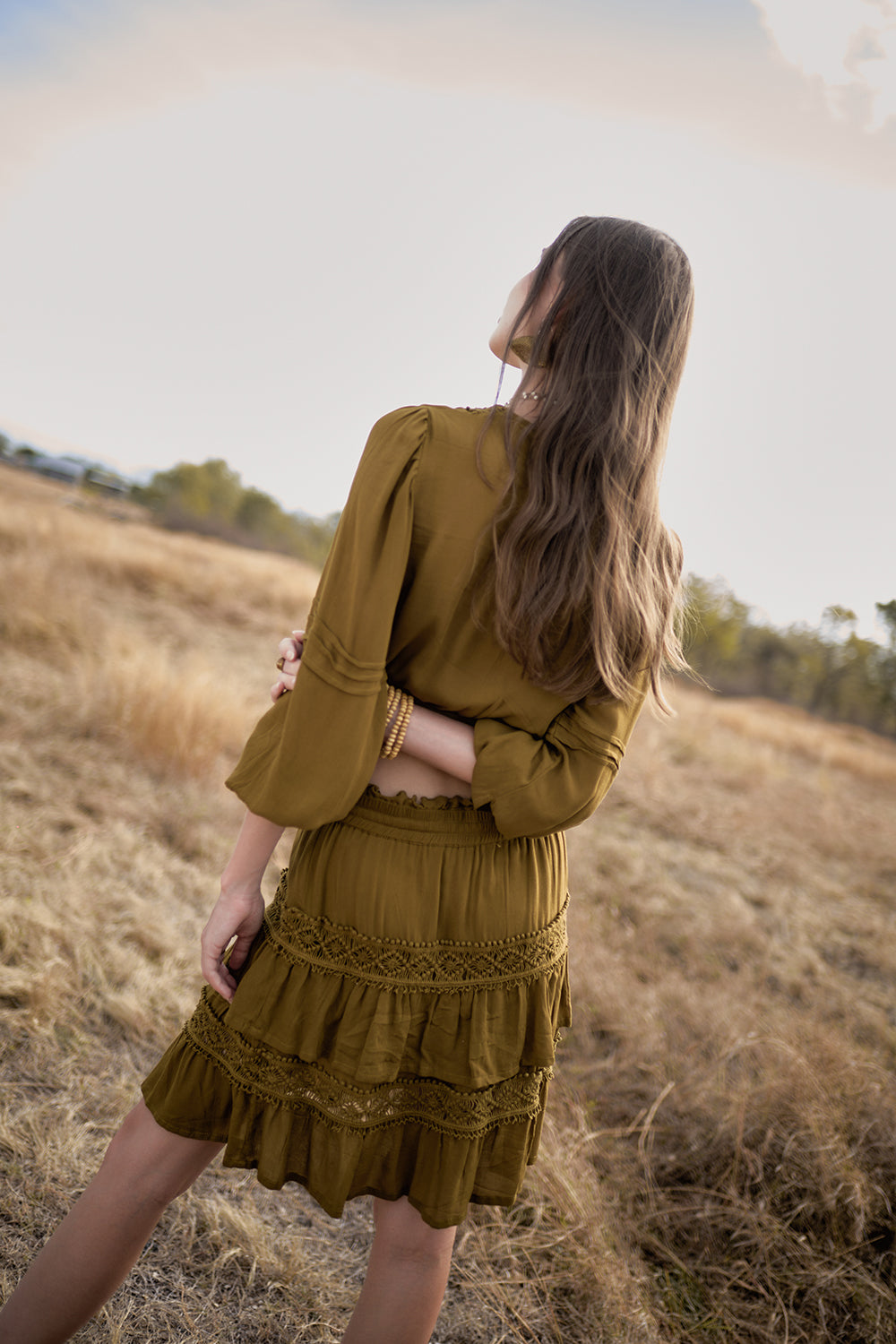 Maribelle Blouse - Moss - The Fields of Gold by Tulle and Batiste