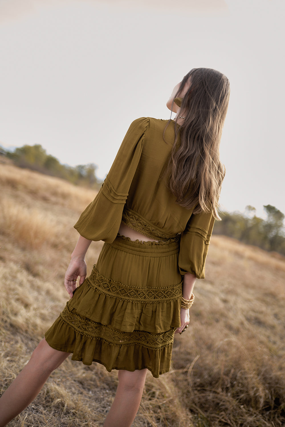 Maribelle Blouse - Moss - The Fields of Gold by Tulle and Batiste