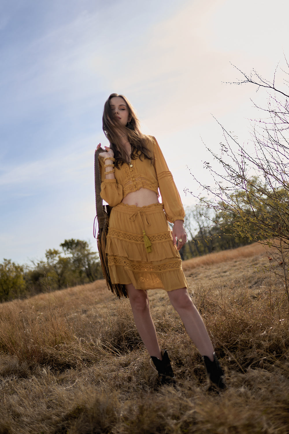 Maribelle Blouse - Saffron Gold - The Fields of Gold by Tulle and Batiste