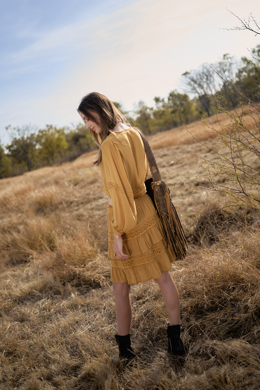 Camille Mini Skirt - Saffron Gold - The Fields of Gold by Tulle and Batiste