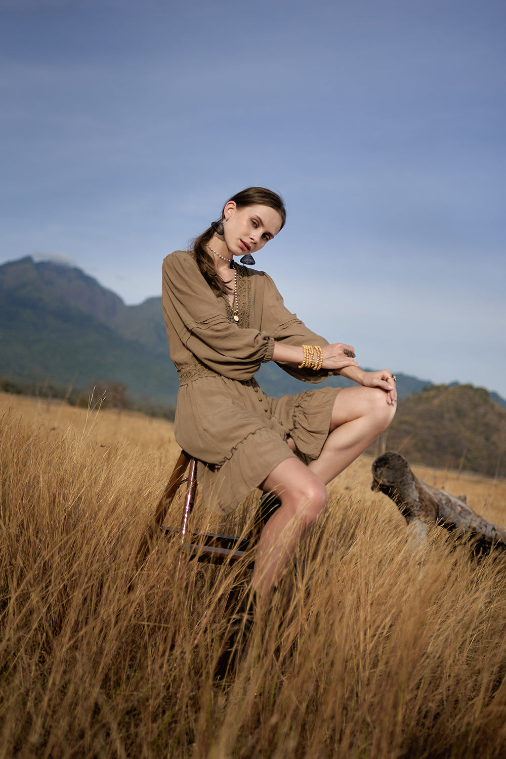 Maribelle Dress - Desert Sand - The Fields of Gold by Tulle and Batiste