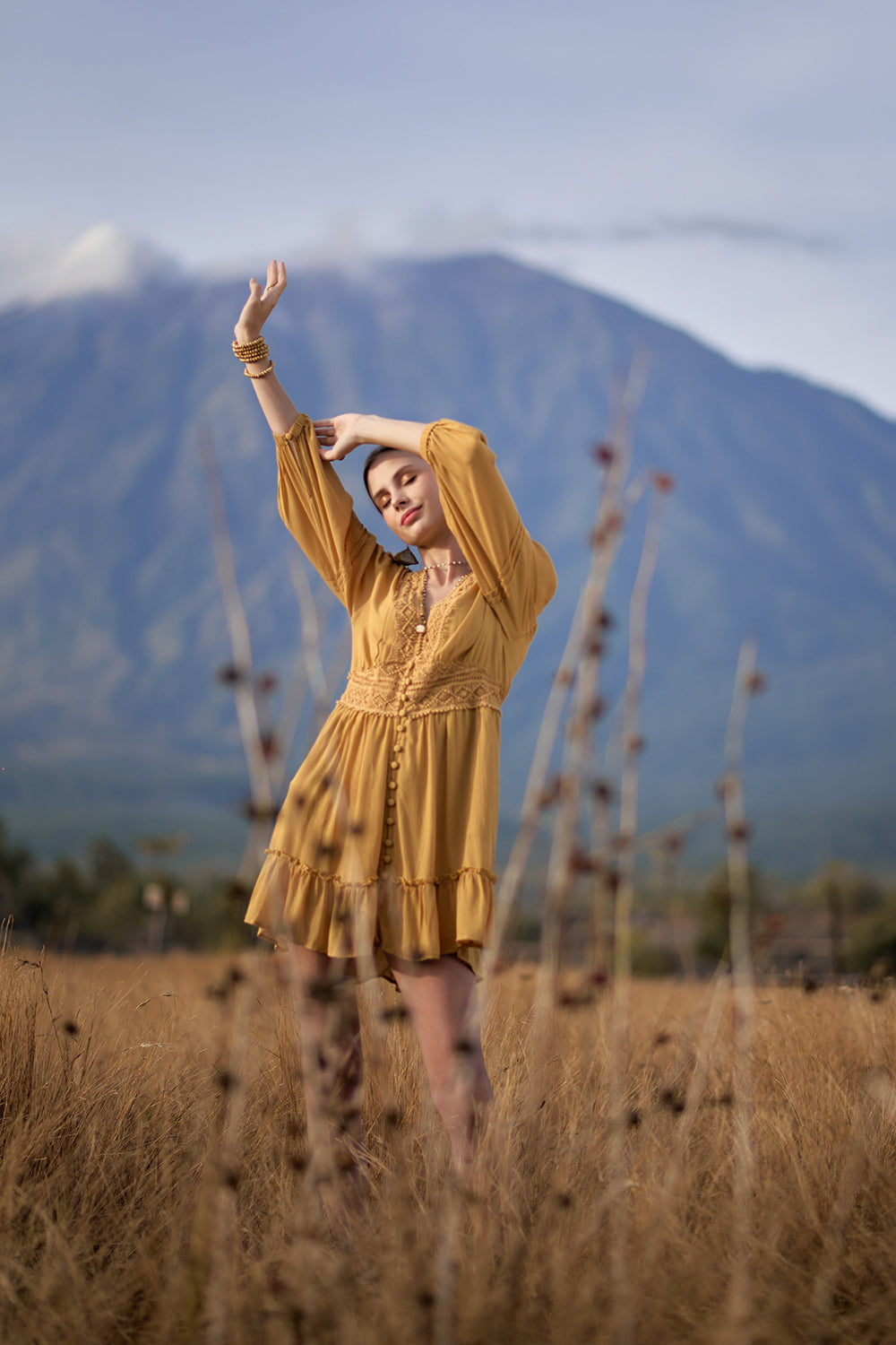 Maribelle Dress - Saffron Gold - The Fields of Gold by Tulle and Batiste