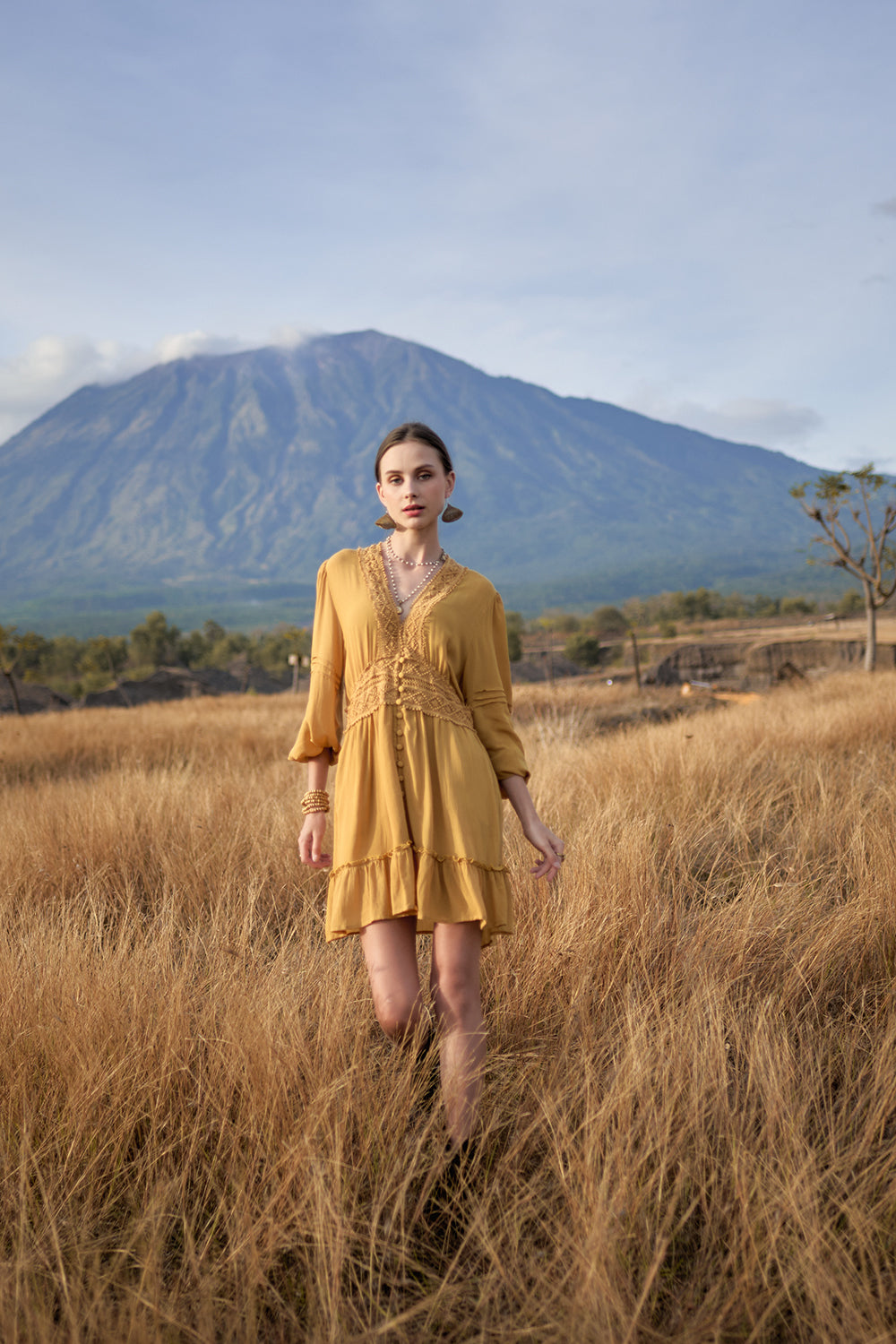 Maribelle Dress - Saffron Gold - The Fields of Gold by Tulle and Batiste