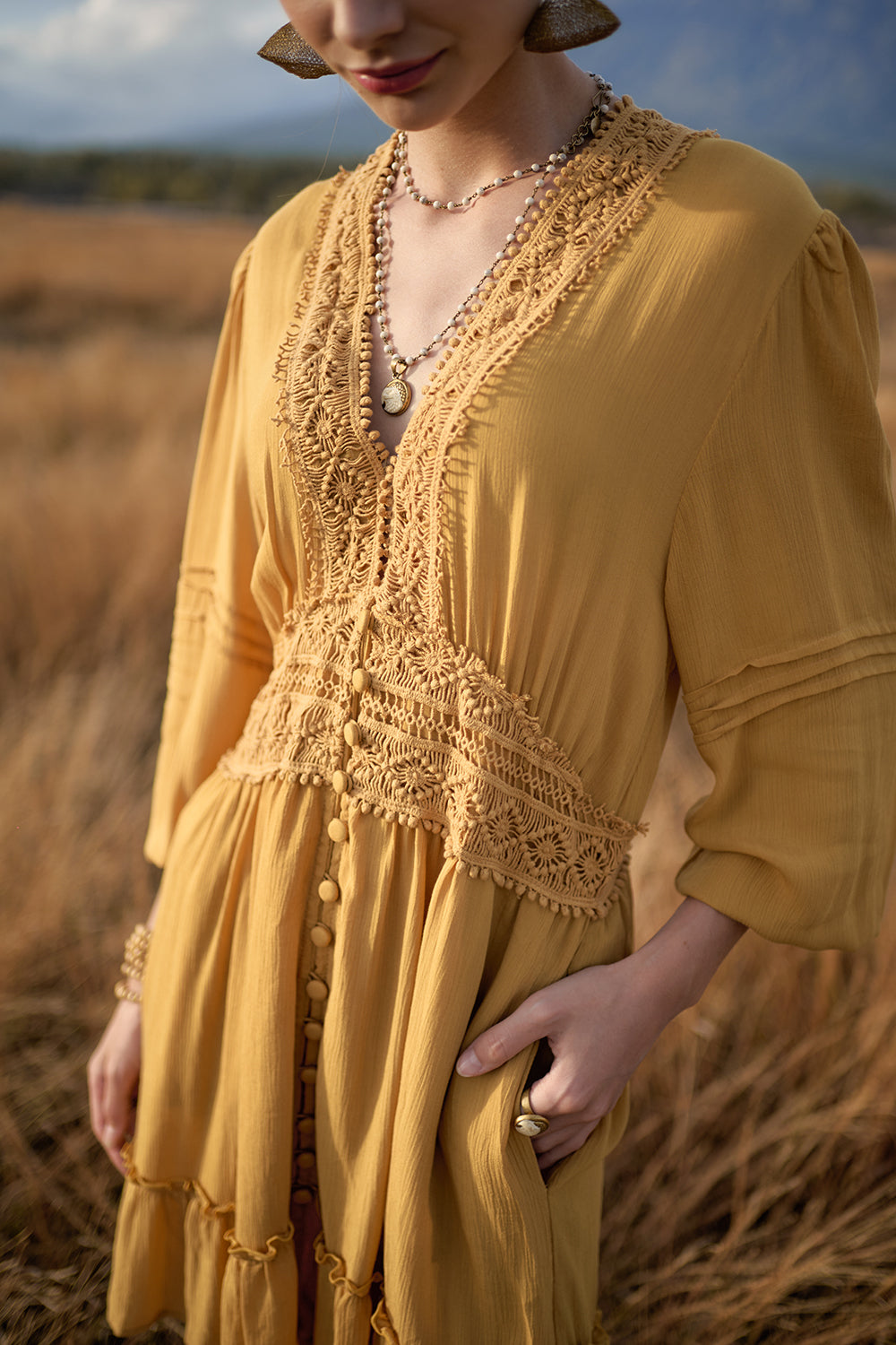 Maribelle Dress - Saffron Gold - The Fields of Gold by Tulle and Batiste