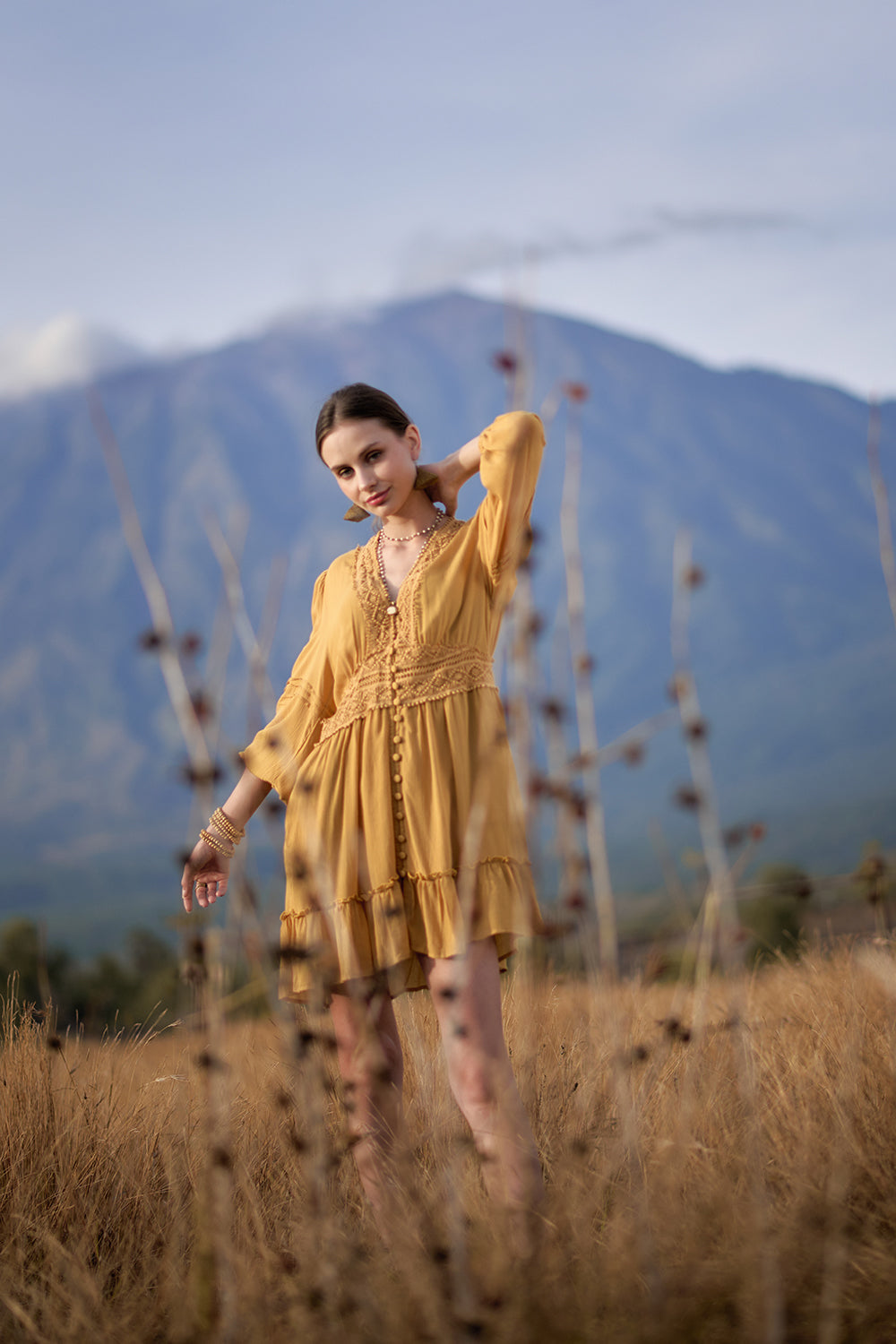 Maribelle Dress - Saffron Gold - The Fields of Gold by Tulle and Batiste