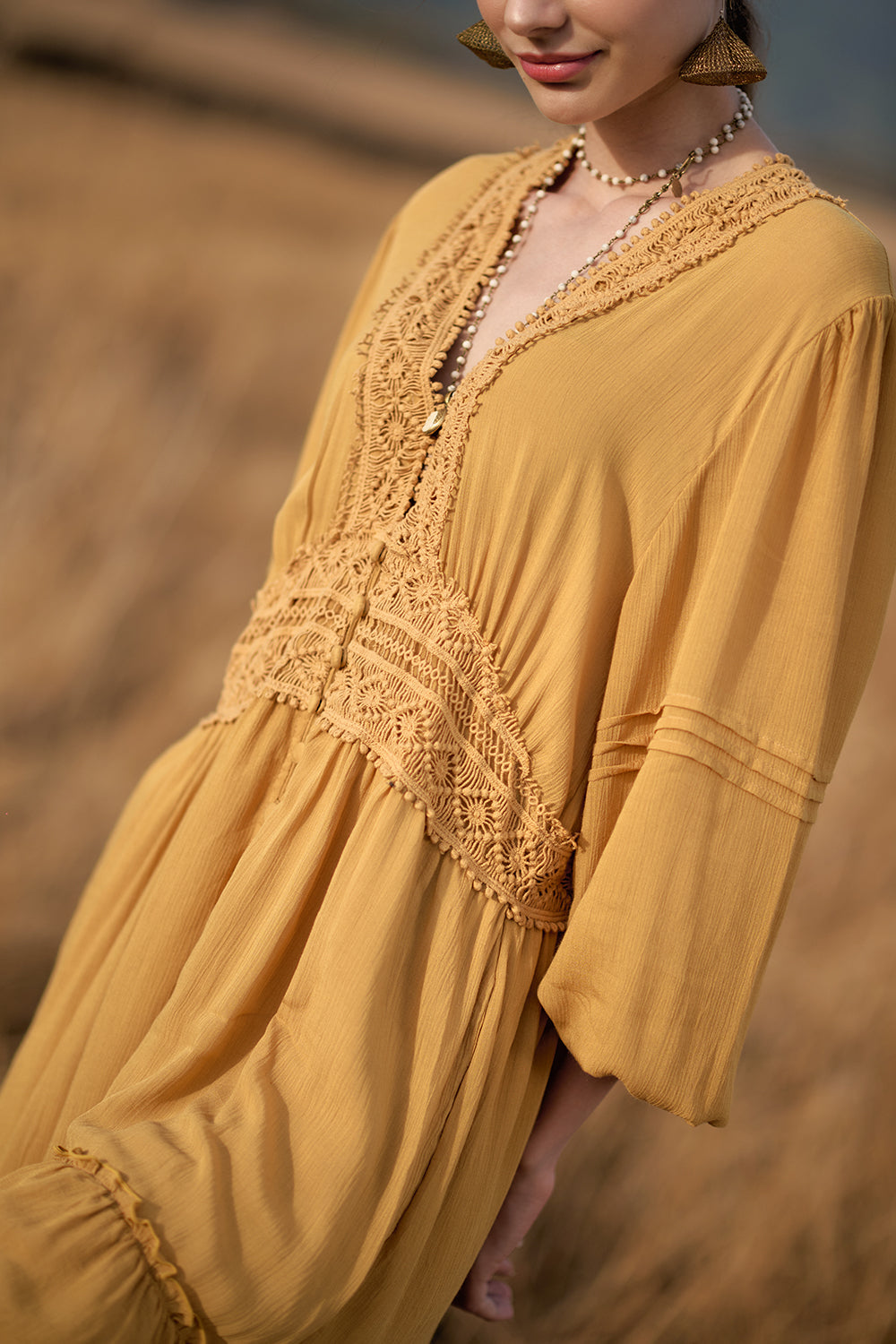 Maribelle Dress - Saffron Gold - The Fields of Gold by Tulle and Batiste