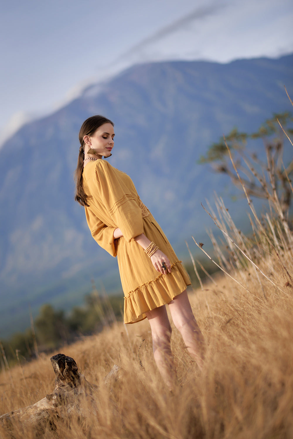 Maribelle Dress - Saffron Gold - The Fields of Gold by Tulle and Batiste