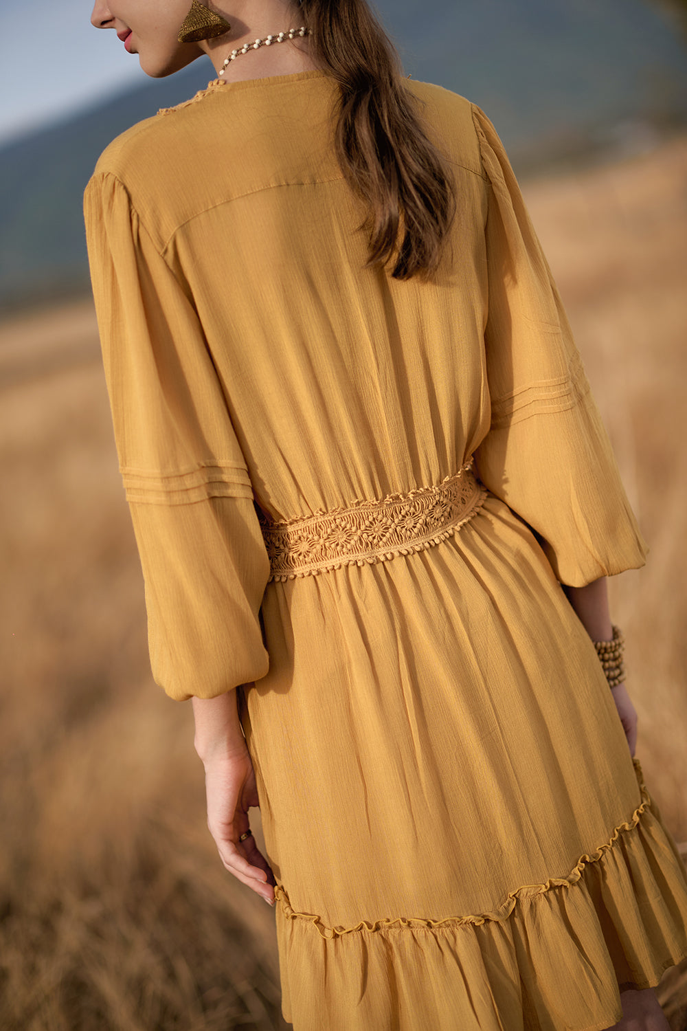 Maribelle Dress - Saffron Gold - The Fields of Gold by Tulle and Batiste