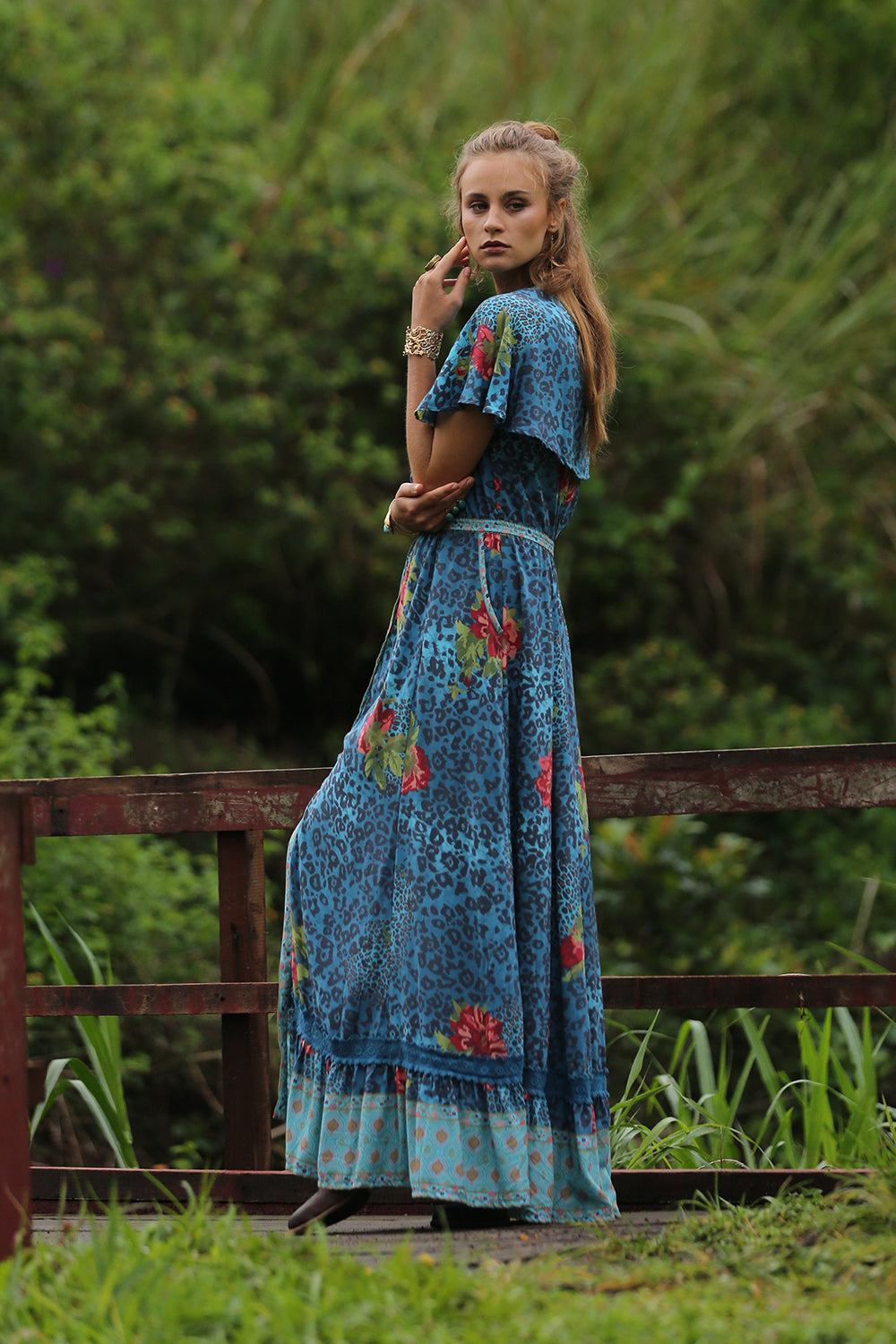 Maya Cape Dress - Blue Moon - Tulle and Batiste