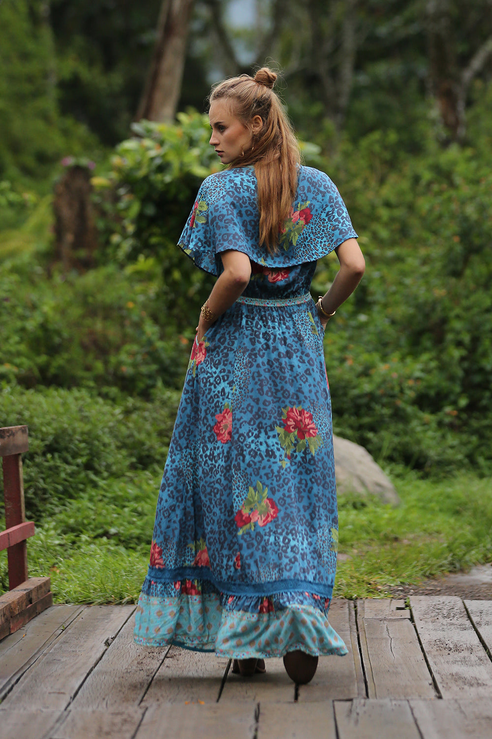 Maya Cape Dress - Blue Moon - Tulle and Batiste