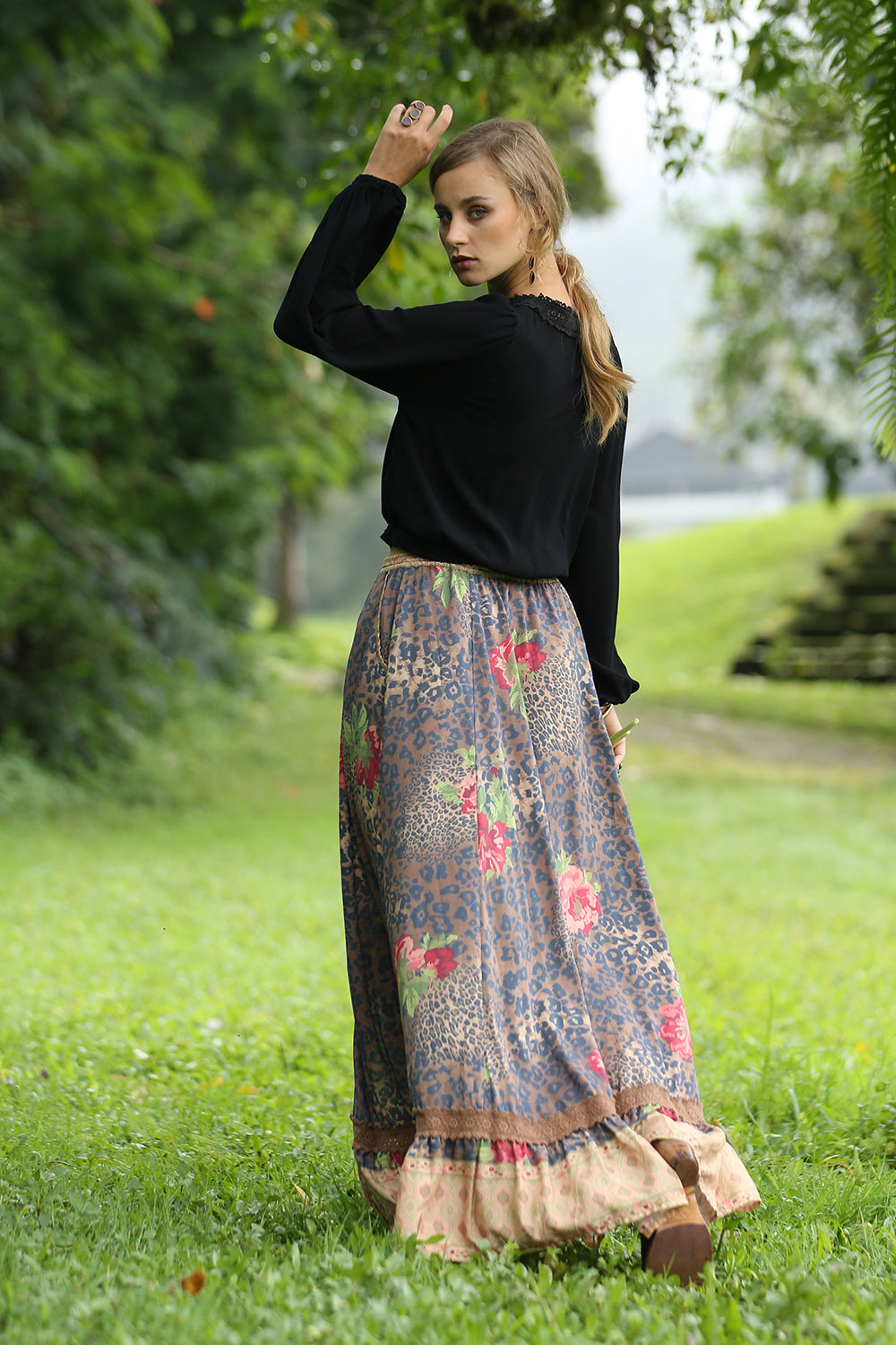 Maya Maxi Skirt - Pecan - Tulle and Batiste