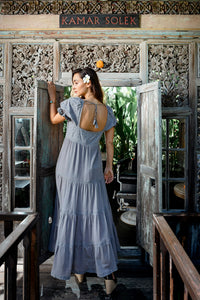 Medewi Swing Dress - Mirage Grey