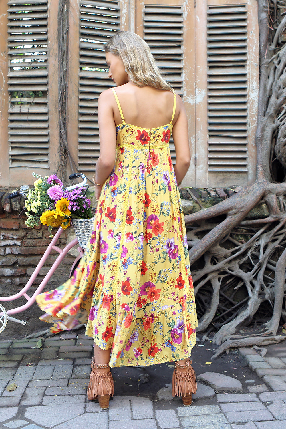 Prairie Midi Slip Dress - Dandelion - Tulle and Batiste