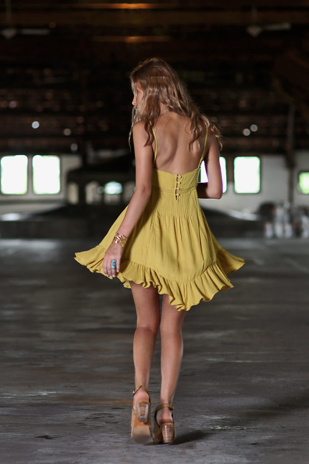 Prairie Mini Slip Dress - Plain Dandelion - Tulle and Batiste