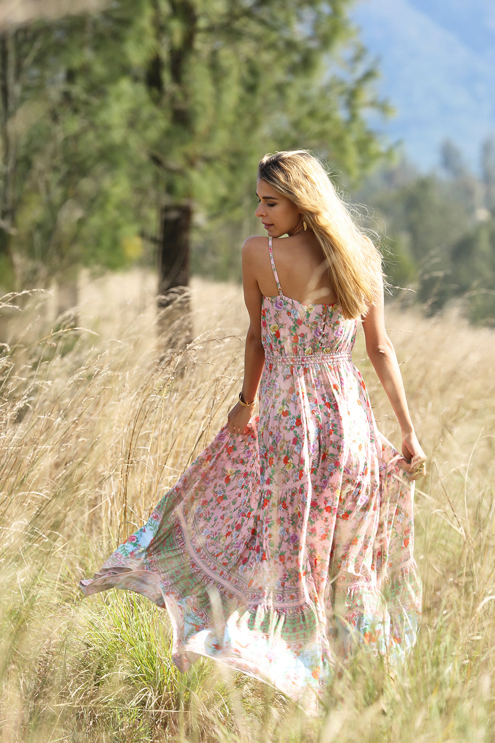 Ravennah Maxi Dress - Lotus - Tulle and Batiste