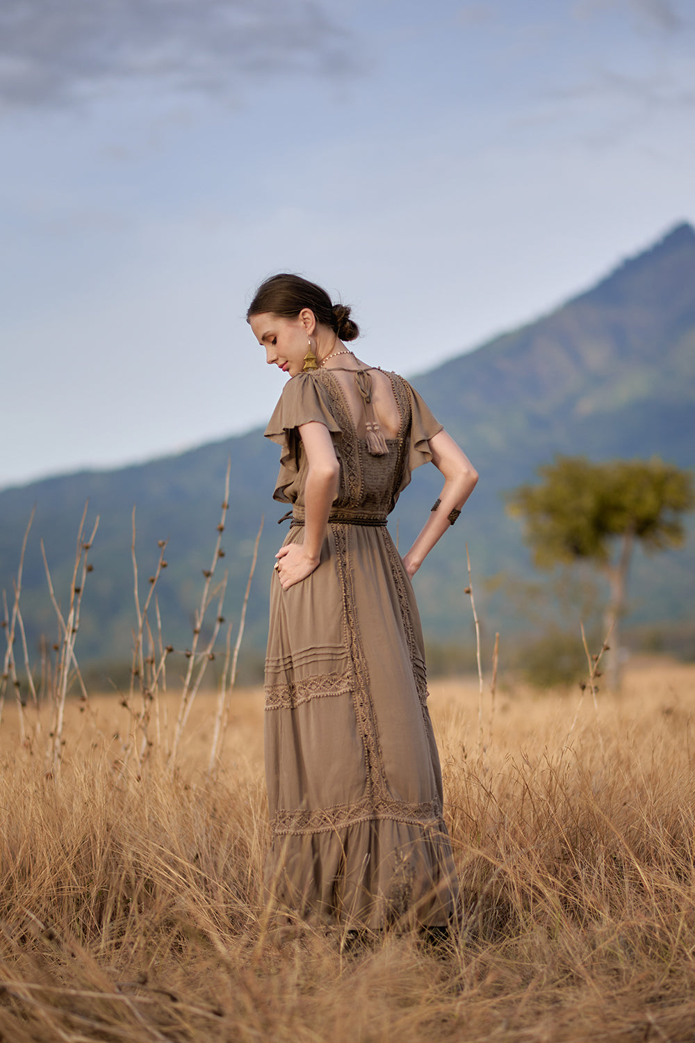 Rosalie Dress - Desert Sand - The Fields of Gold by Tulle and Batiste