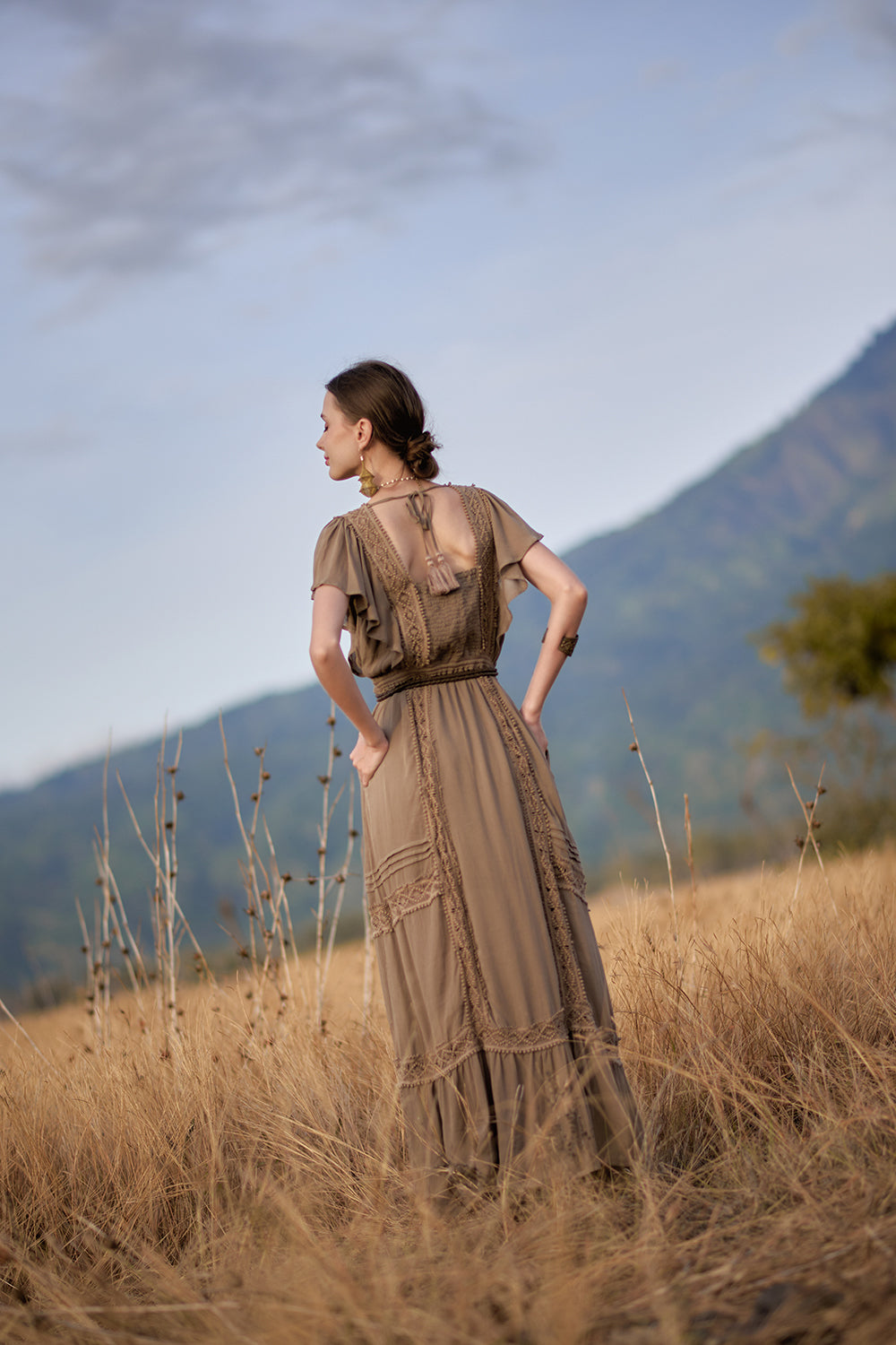 Rosalie Dress - Desert Sand - The Fields of Gold by Tulle and Batiste