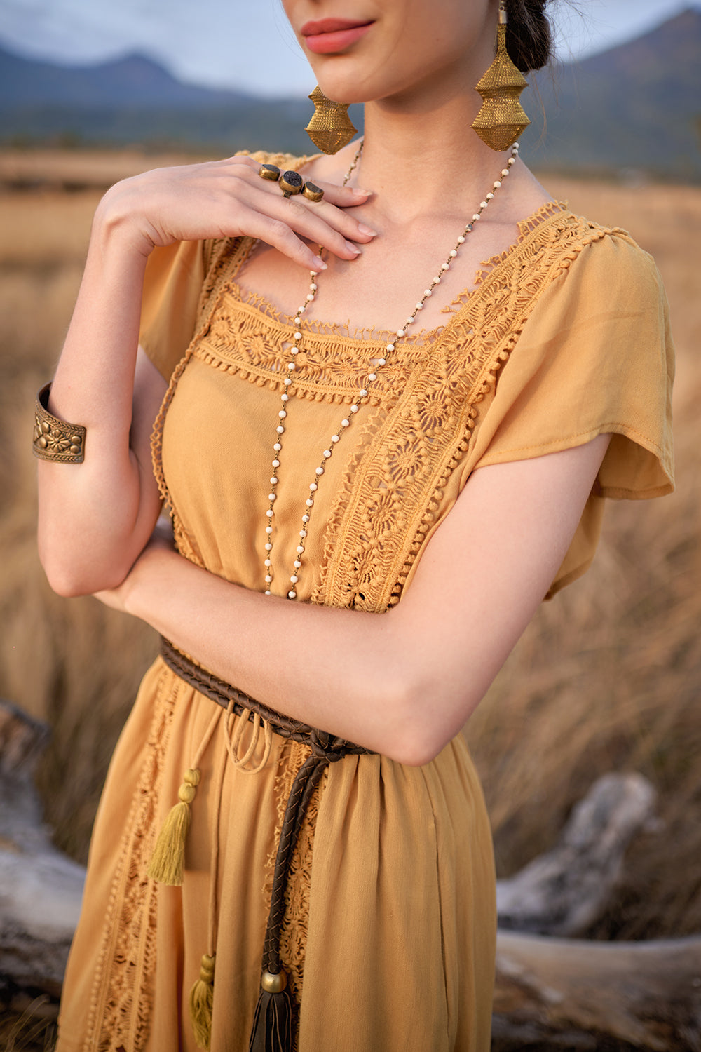 Rosalie Dress - Saffron Gold - The Fields of Gold by Tulle and Batiste
