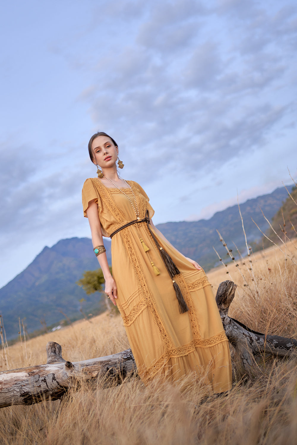 Rosalie Dress - Saffron Gold - The Fields of Gold by Tulle and Batiste
