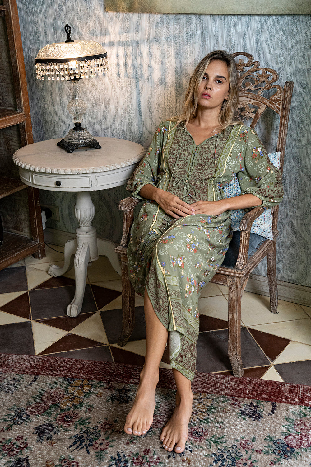 Roseanne Boho Dress - Olive - Daydreamer by Tulle and Batiste