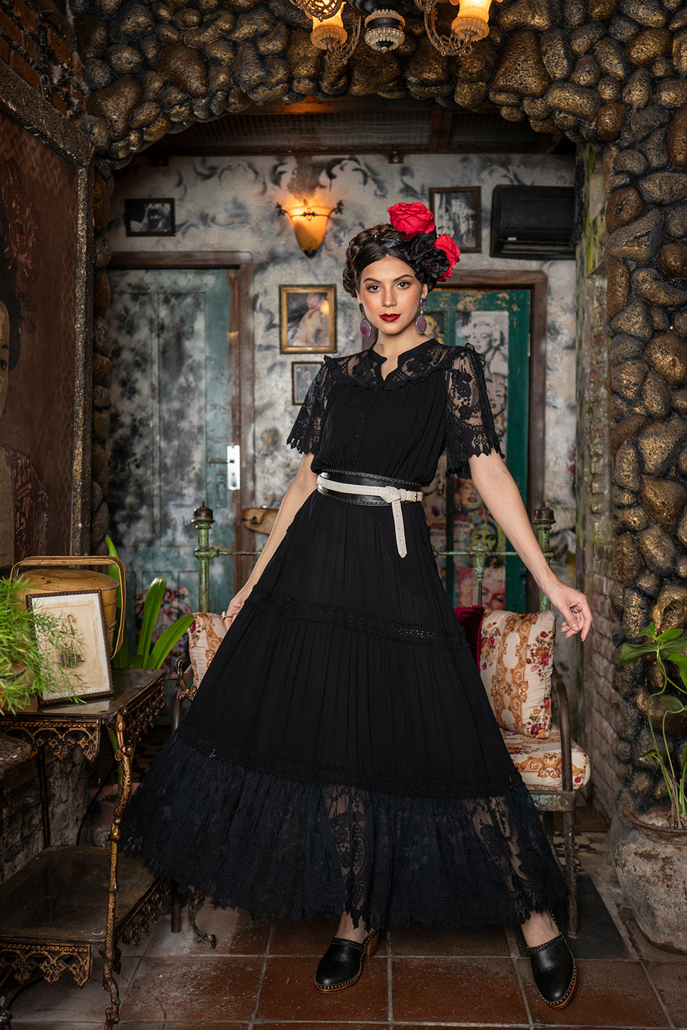 Senorita Maxi Dress - Moonless Black - Senorita by Tulle and Batiste