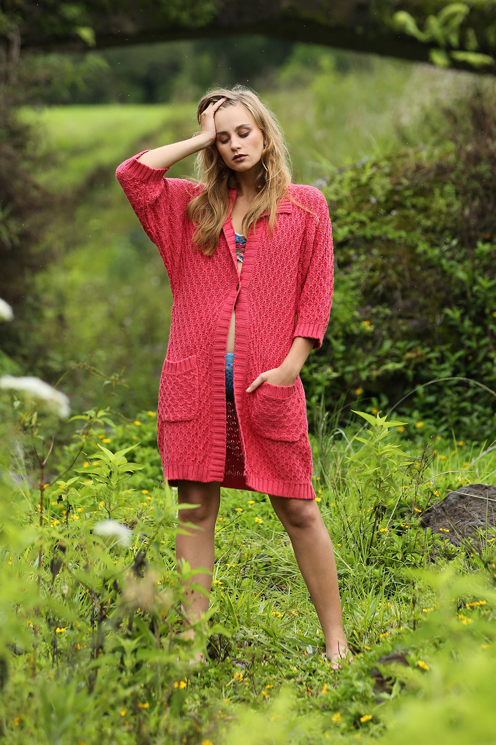 Terra Cardigan - Scarlet Sage - Tulle and Batiste