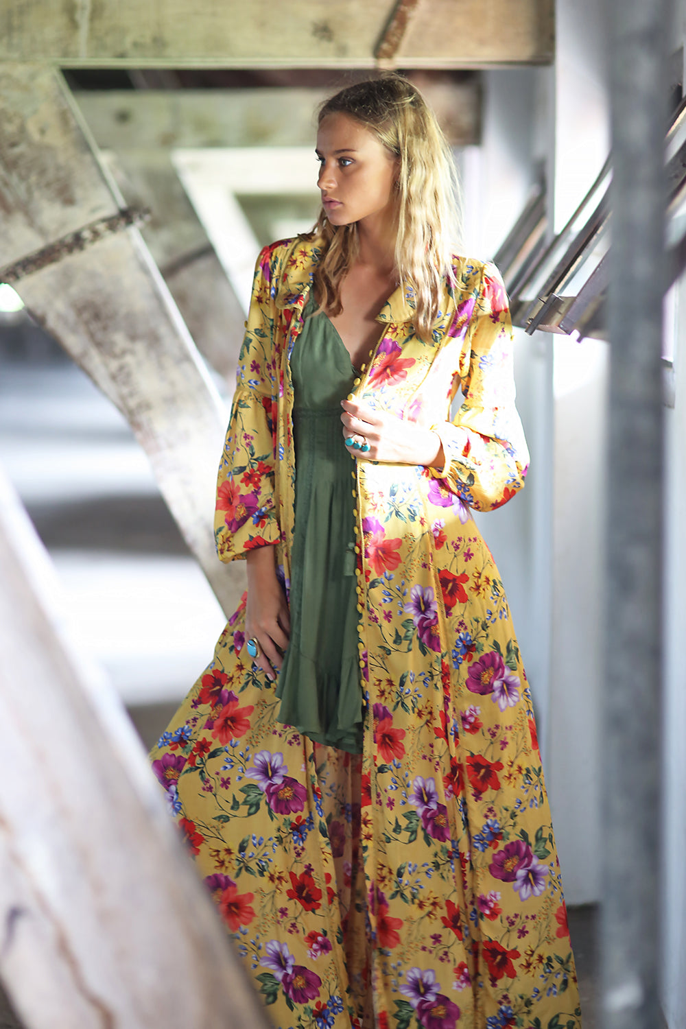 The Gypsy Queen Maxi Dress - Dandelion - Tulle and Batiste