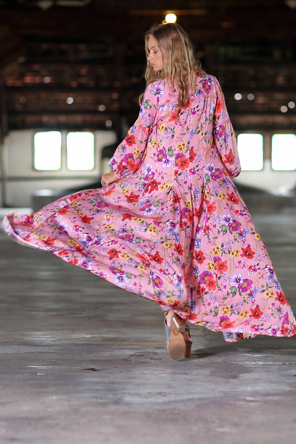 The Gypsy Queen Maxi Dress - Pink Blossom - Tulle and Batiste