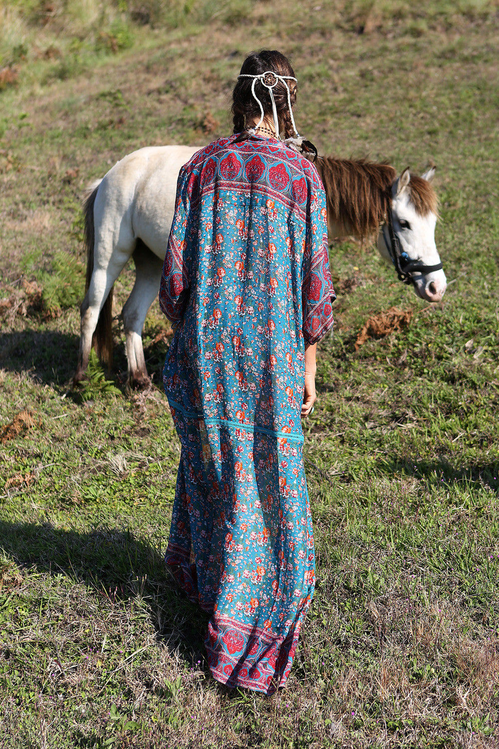 Jamawar Rose Kimono - Tulle and Batiste