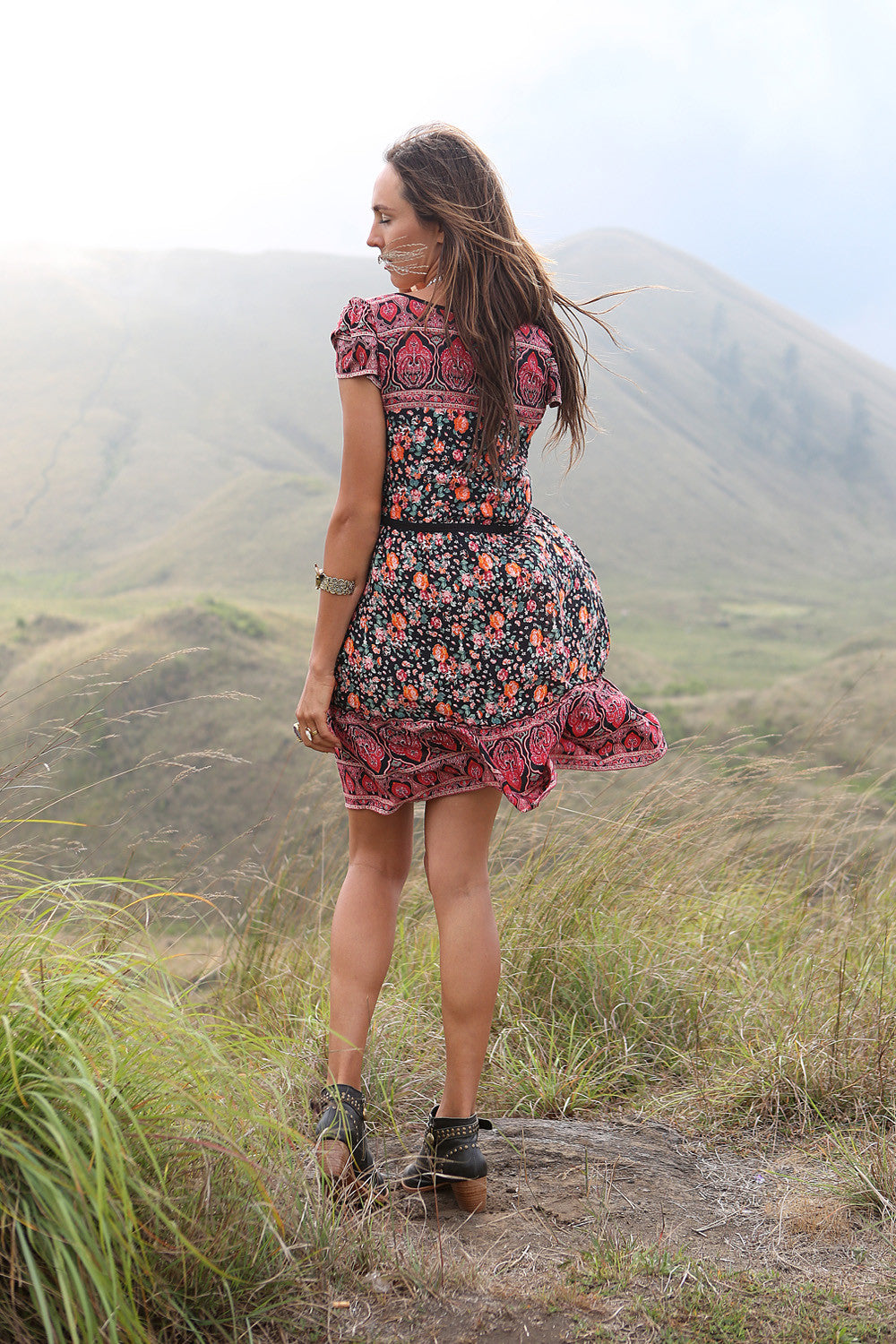 Lily Boho Mini Dress - Tulle and Batiste