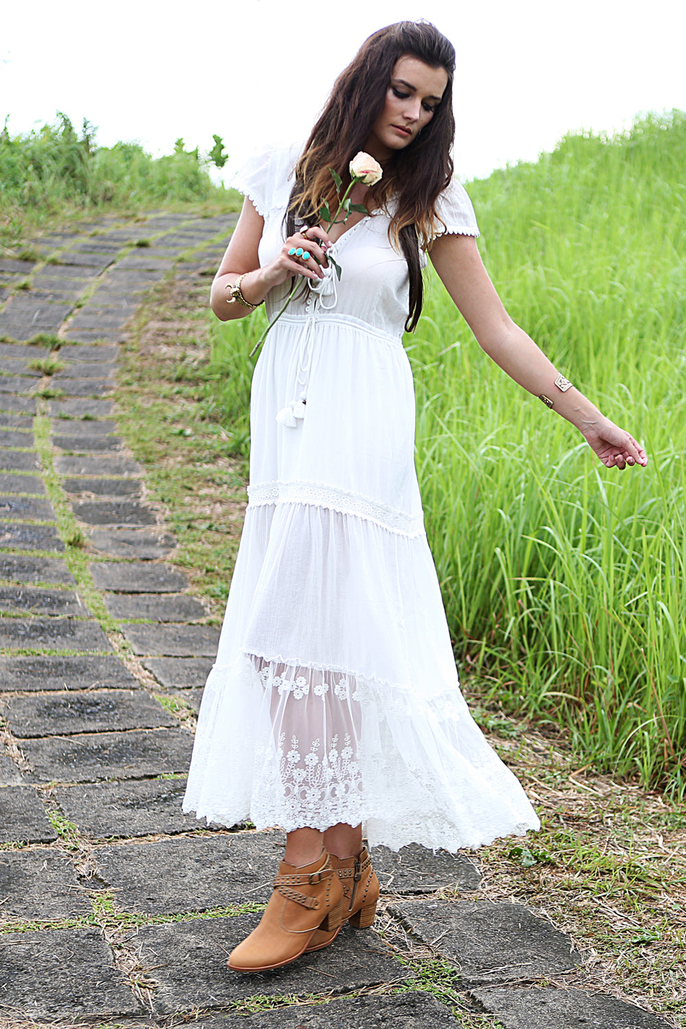 Willow Maxi Dress - Tulle and Batiste