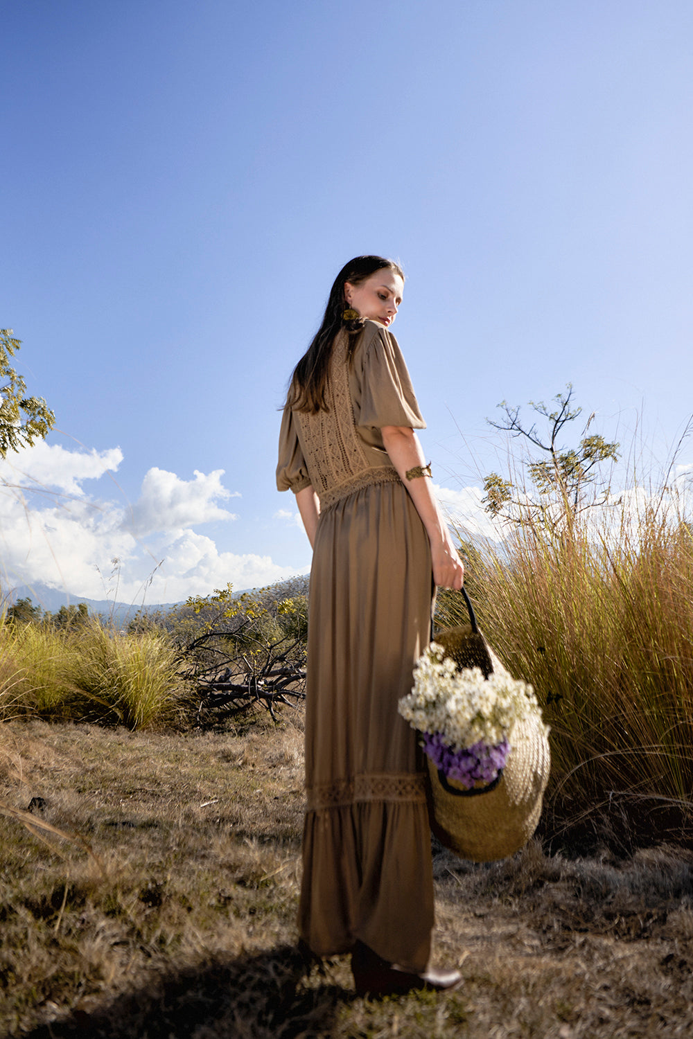 Vivianne Boho Dress - Desert Sand - The Fields of Gold by Tulle and Batiste