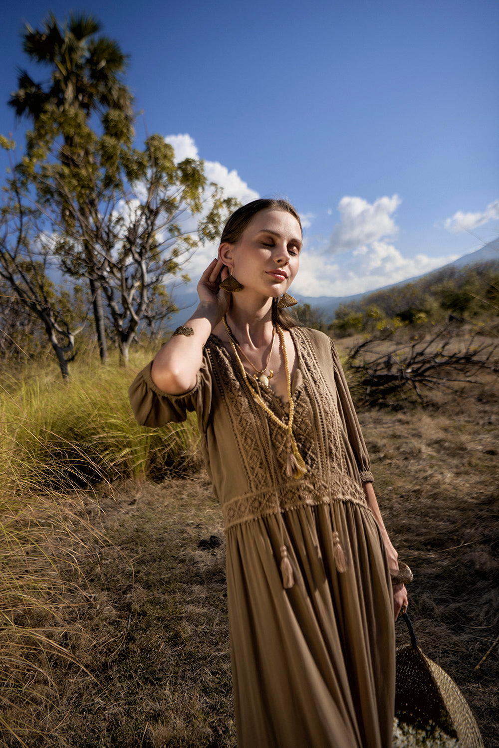 Vivianne Boho Dress - Desert Sand - The Fields of Gold by Tulle and Batiste