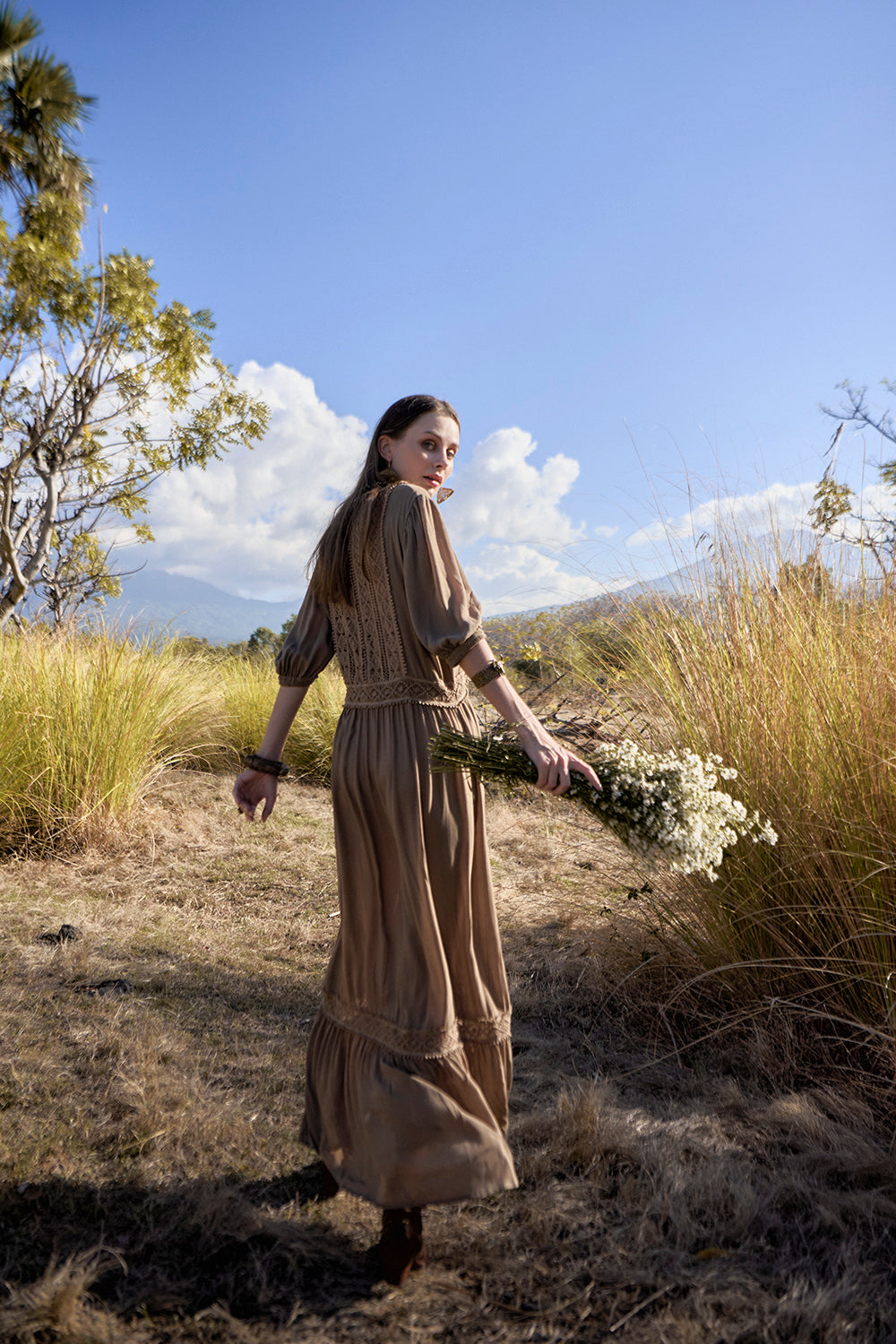 Vivianne Boho Dress - Desert Sand - The Fields of Gold by Tulle and Batiste