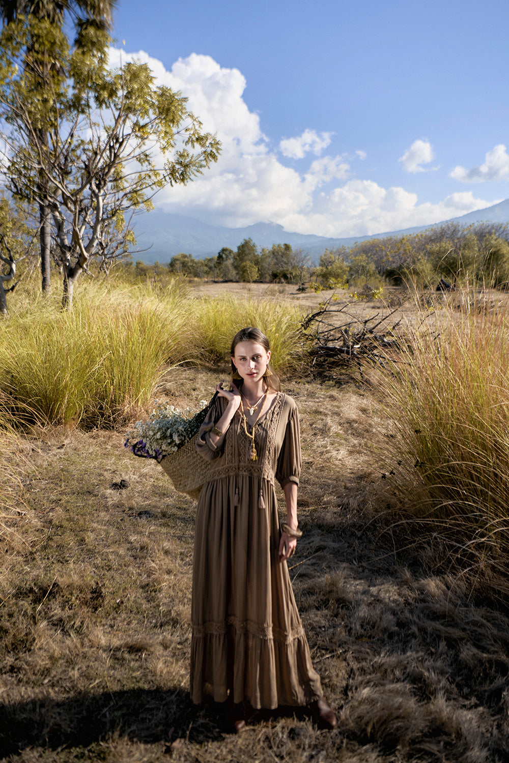 Vivianne Boho Dress - Desert Sand - The Fields of Gold by Tulle and Batiste