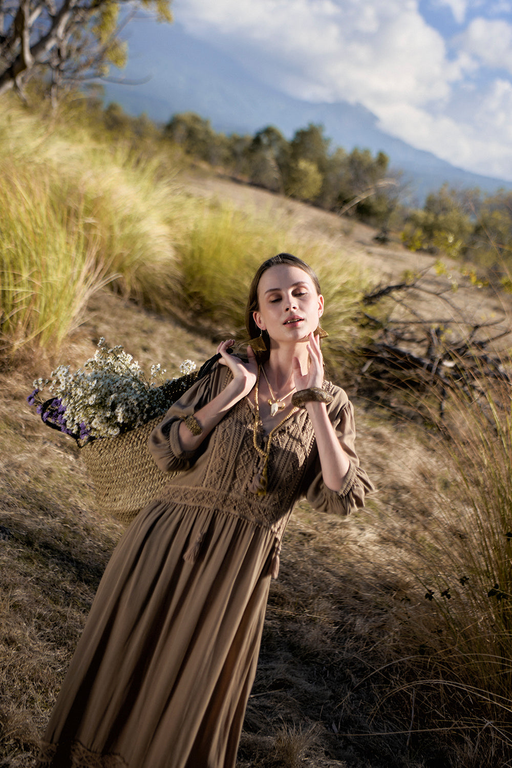 Vivianne Boho Dress - Desert Sand - The Fields of Gold by Tulle and Batiste