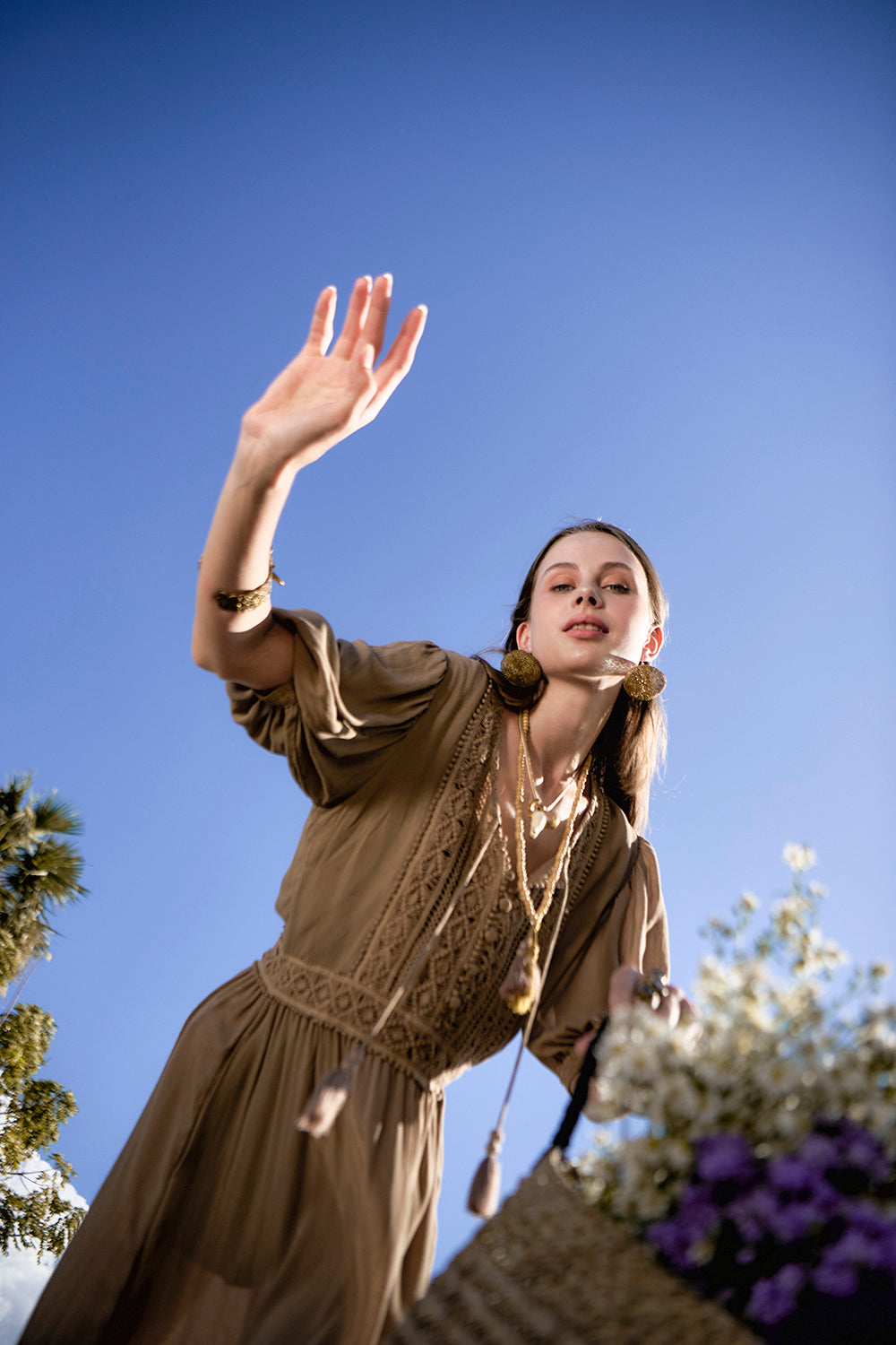 Vivianne Boho Dress - Desert Sand - The Fields of Gold by Tulle and Batiste